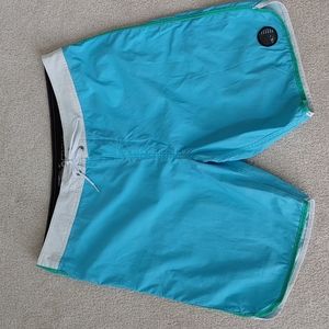 O'Neill retrofreak surf shorts, aqua, sz 34